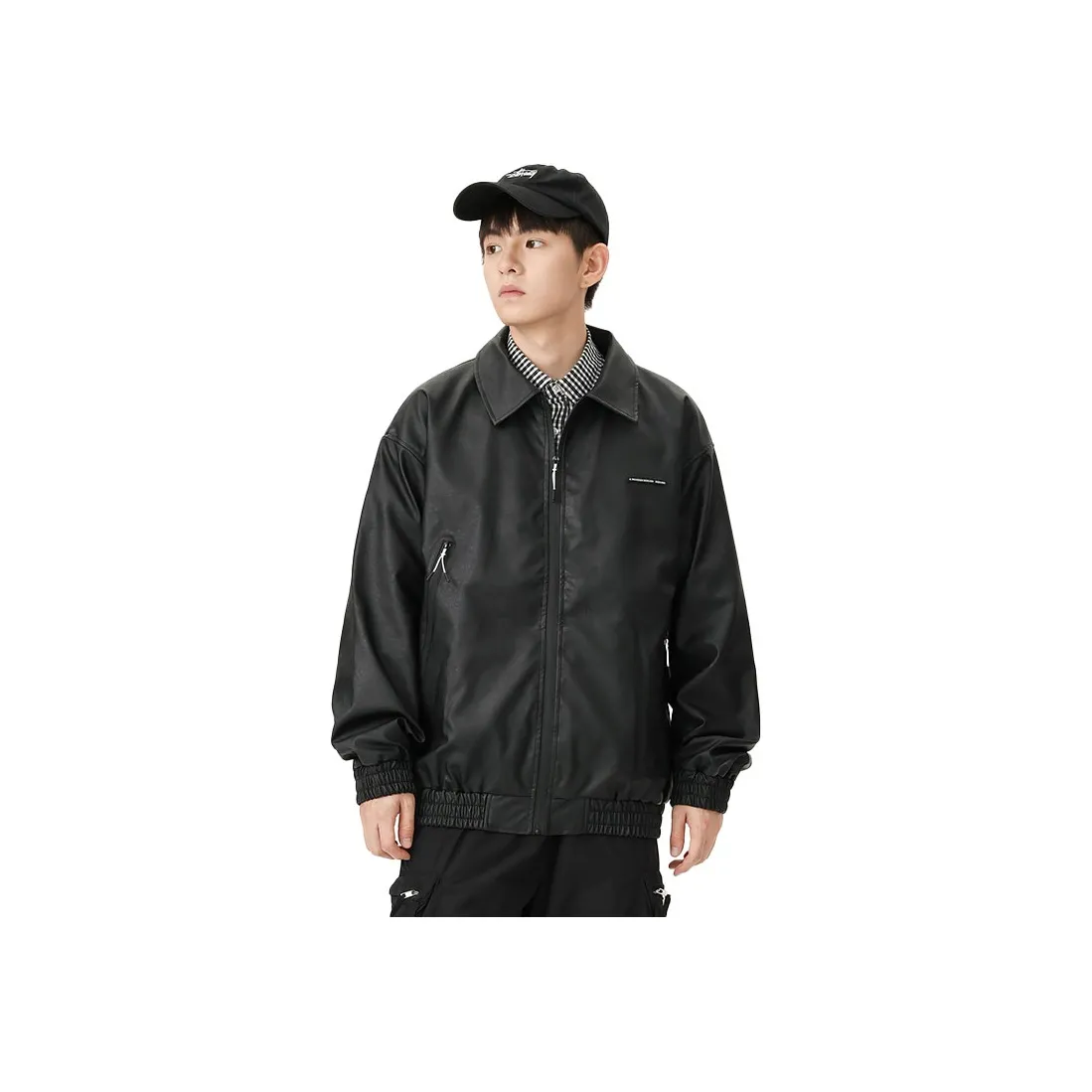 REFAMES Leather Jackets Unisex Black