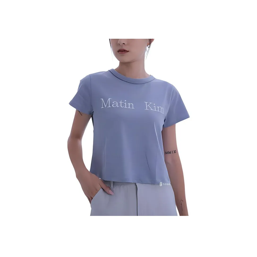 MATIN KIM Синие Женские Футболки