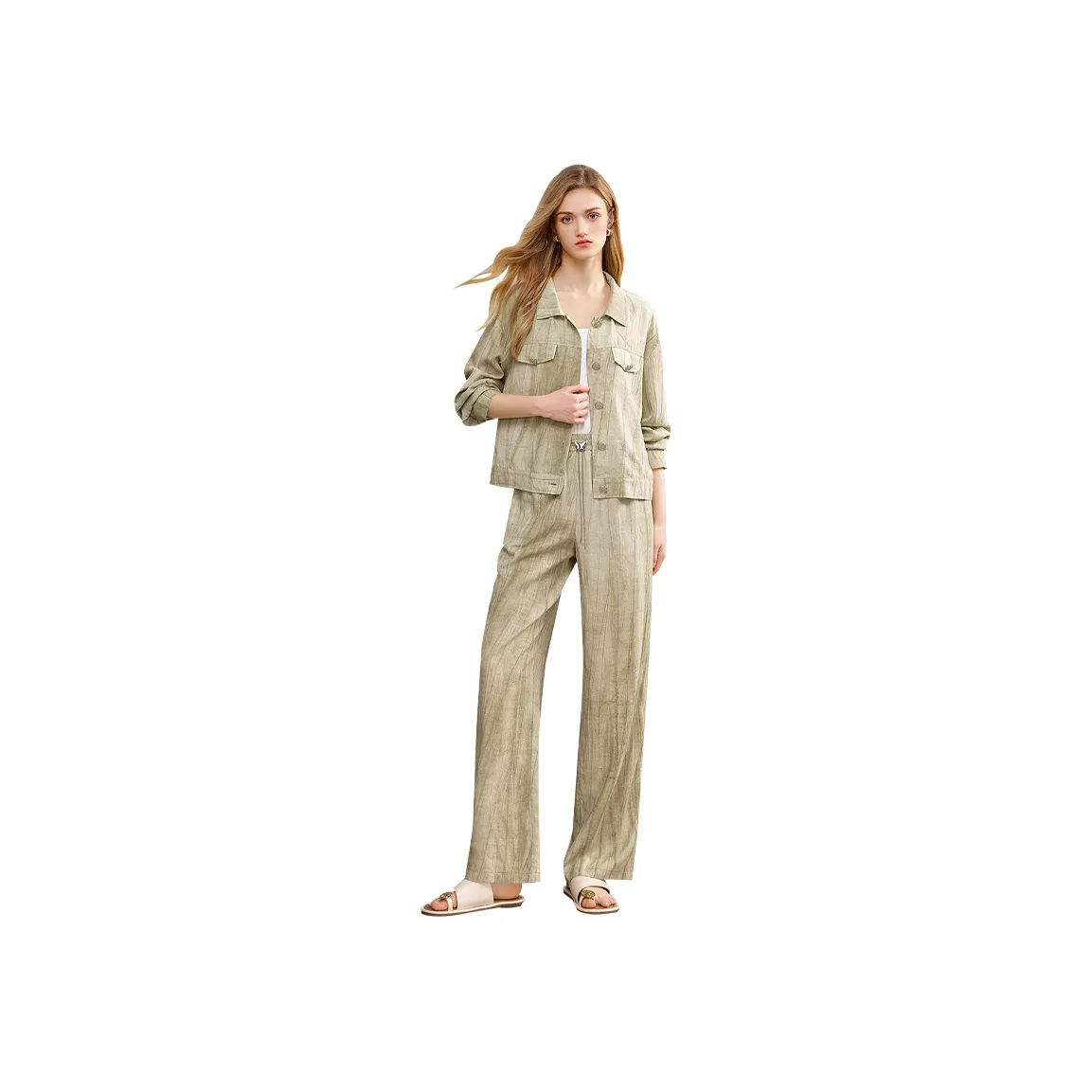 TOUCH Casual Suit Women's Floral Green