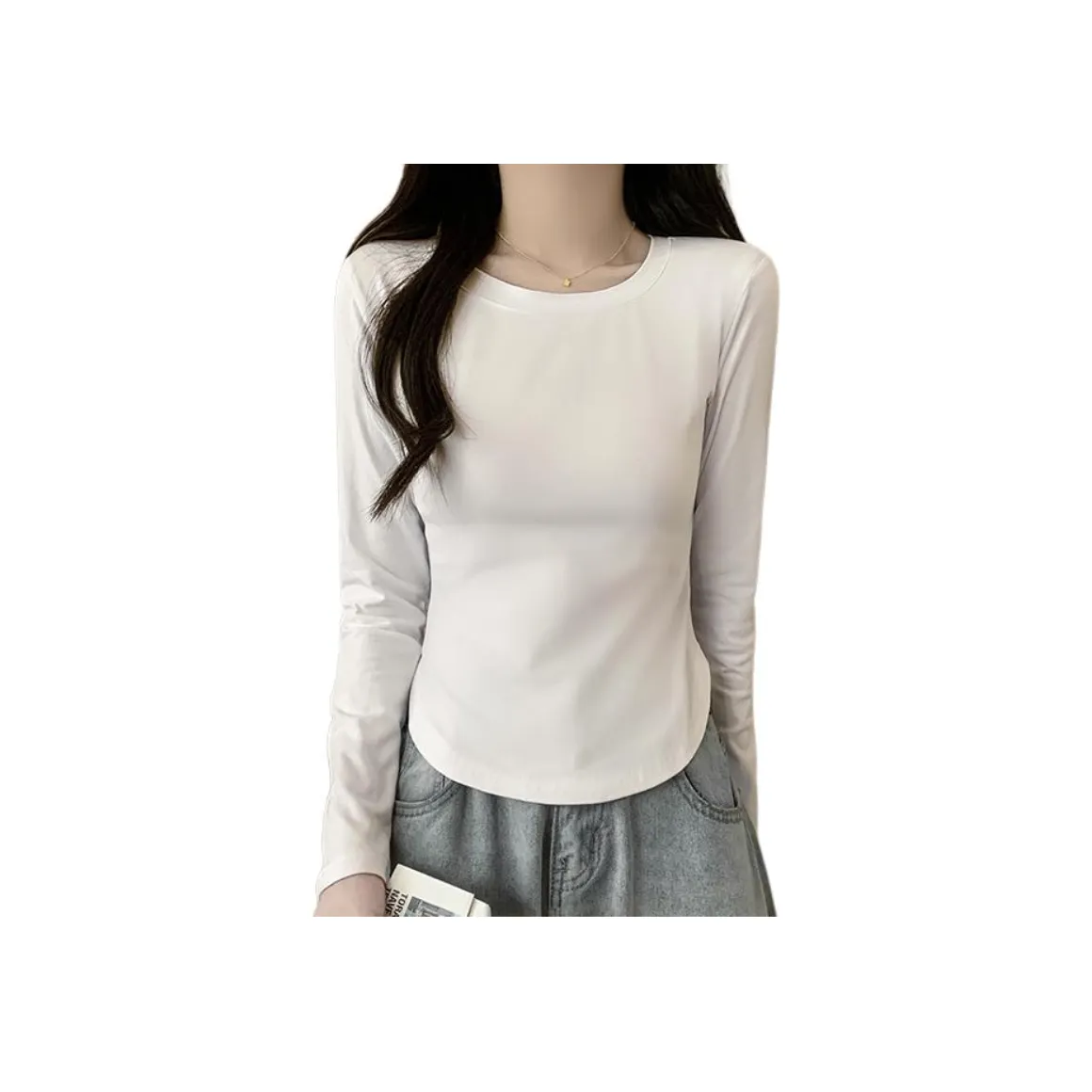 AWAO Длинный рукав Т-рубашка Женская