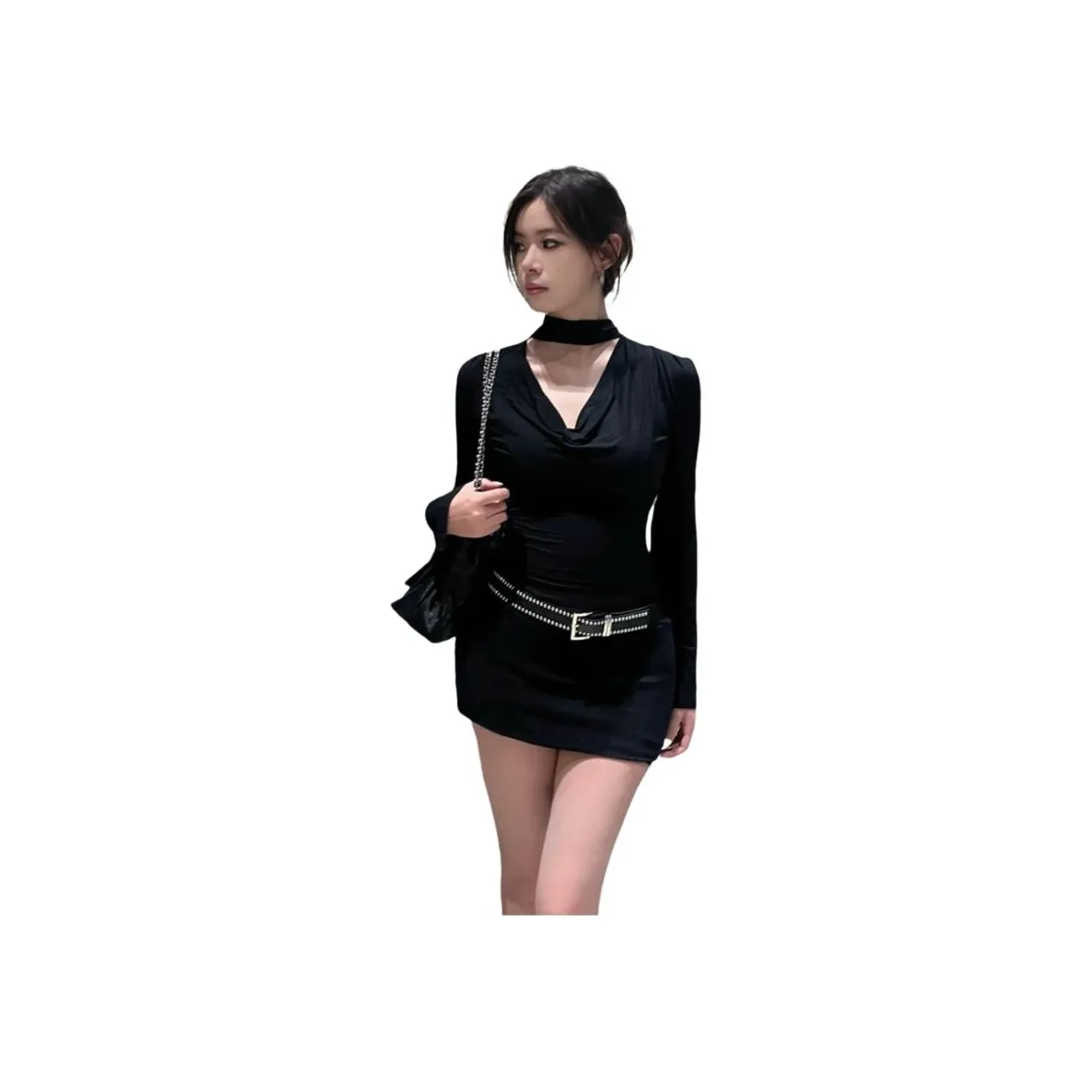 AURORA MUSE Длинное платье с длинными рукавами женское