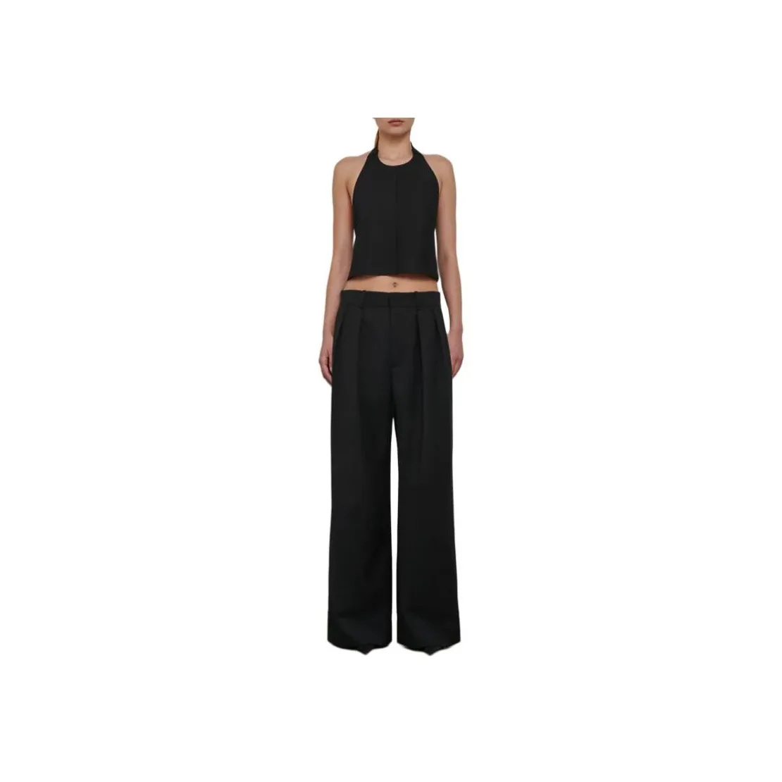 WARDROBE.NYC Low Rise Trouser Casual Pants Women's Black