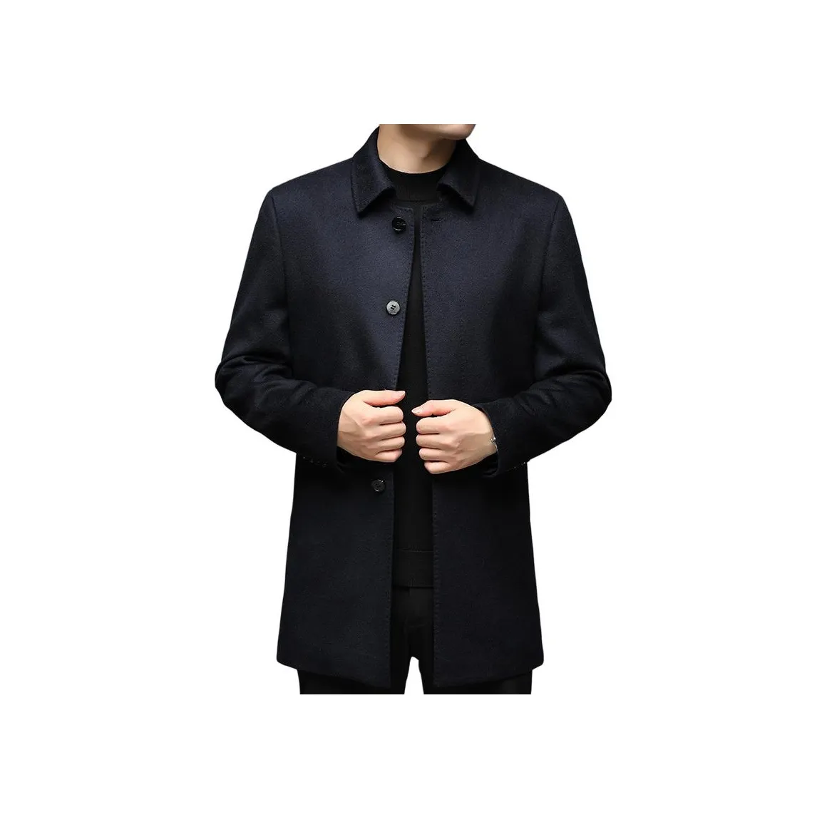 PIERRE CARDIN Темно-синий Синий Мужское Пальто