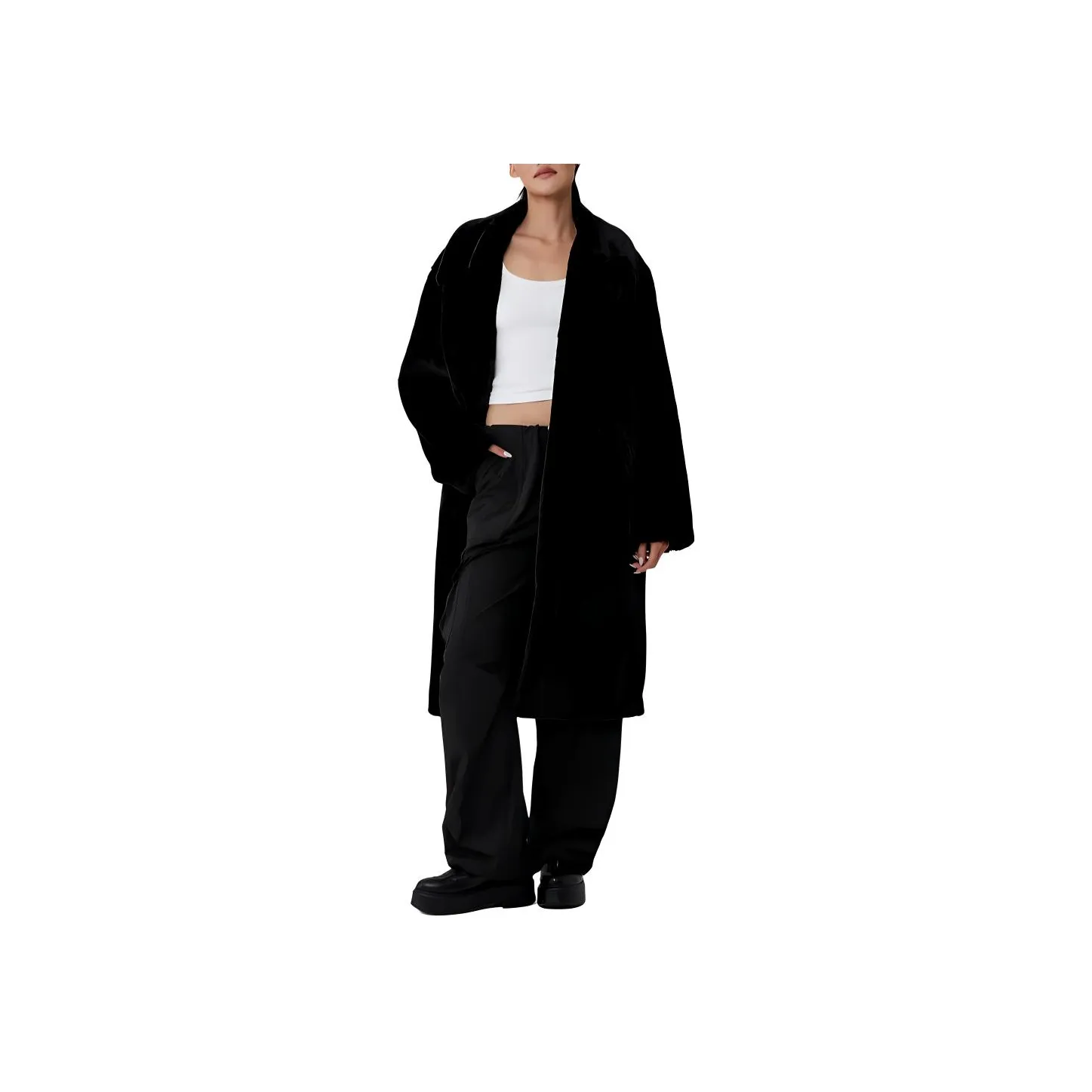 Alo Yoga OVERSIZED FAUX FUR TRENCH Coat Women's