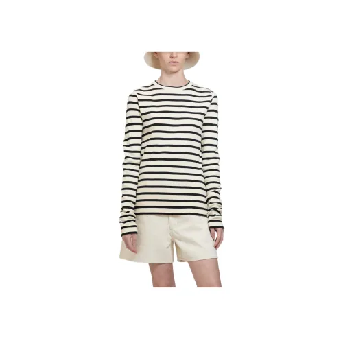 JIL SANDER Черный/Белый Женские Т-рубашки