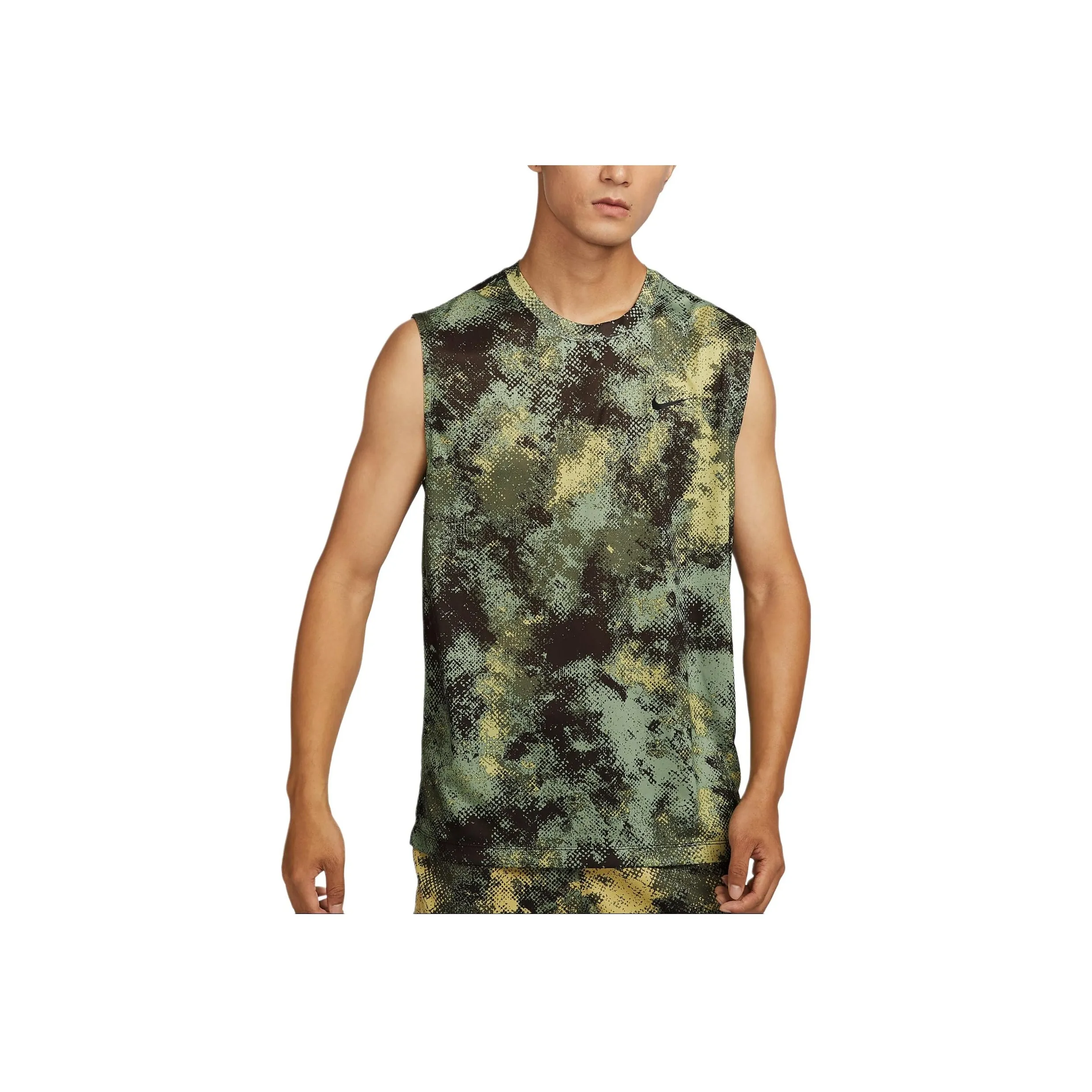Nike Dri FIT Sleeveless Fitness T Shirt Men's Oil Green