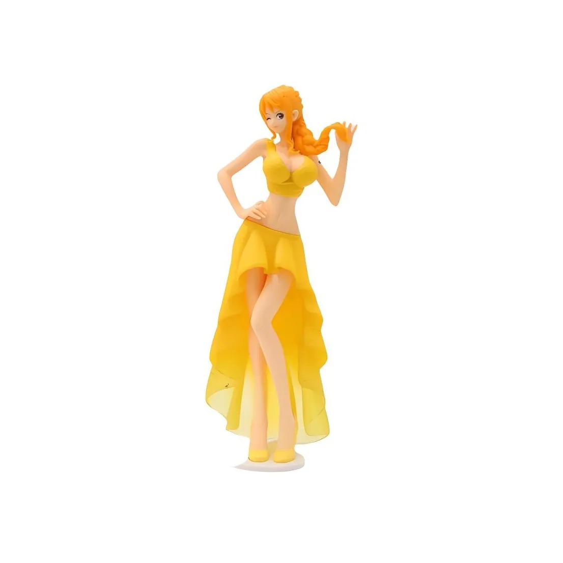 BANPRESTO Nami LEW Collection Glass Factory One Piece Yellow Wedding Dress Bonus Gift 22cm Scale Figures