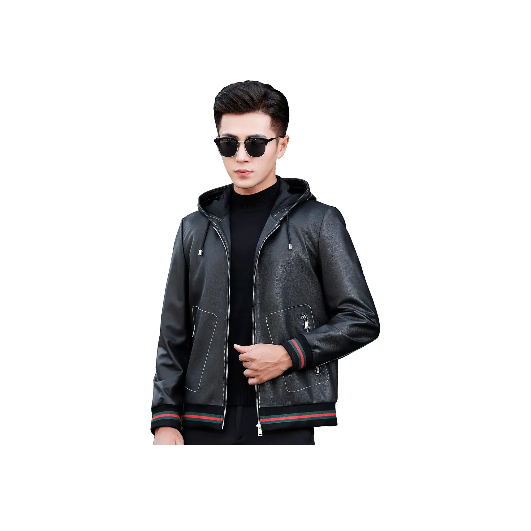 FORTEI Leather Jacket Men's Black