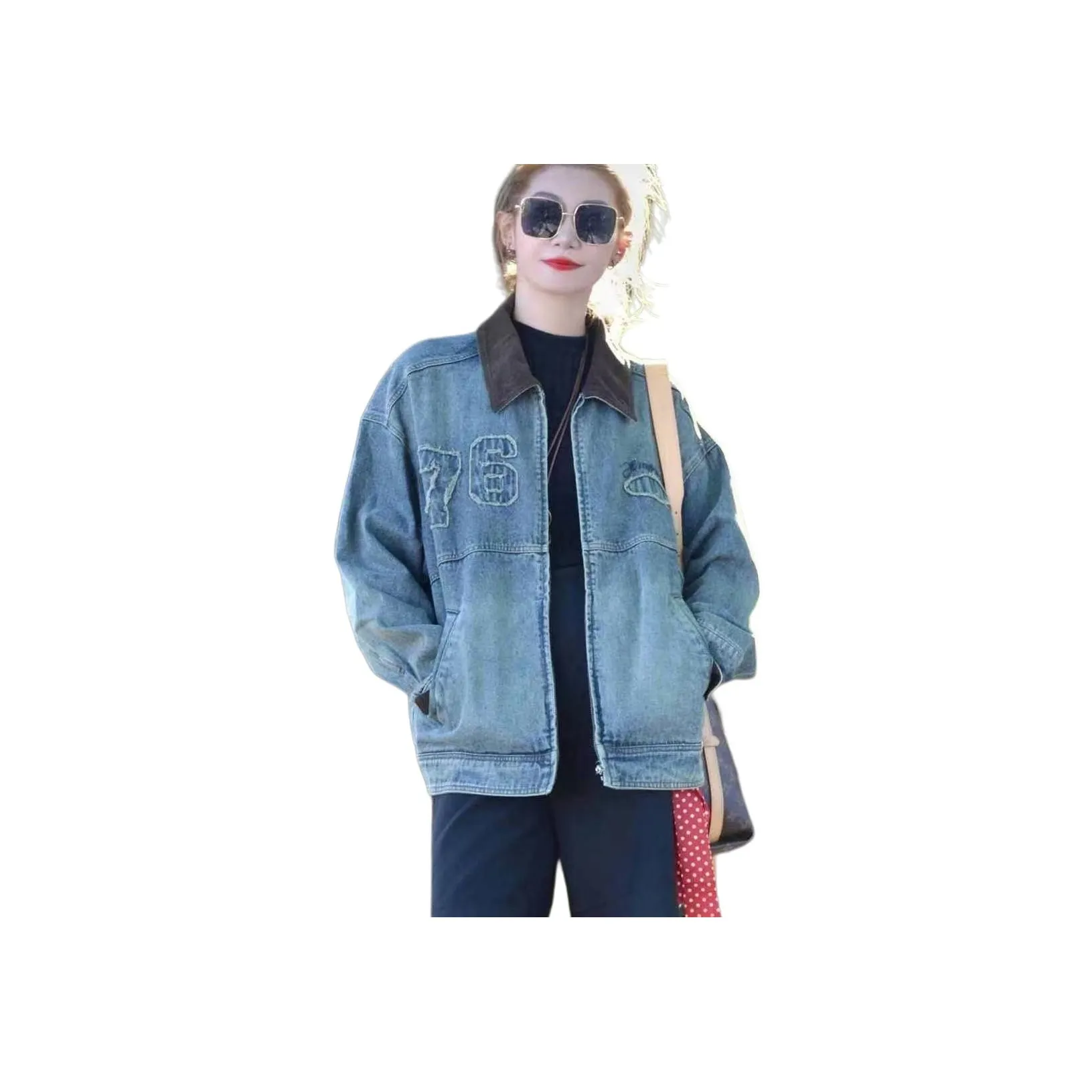 HAPG Винтажный синий Женский Куртка