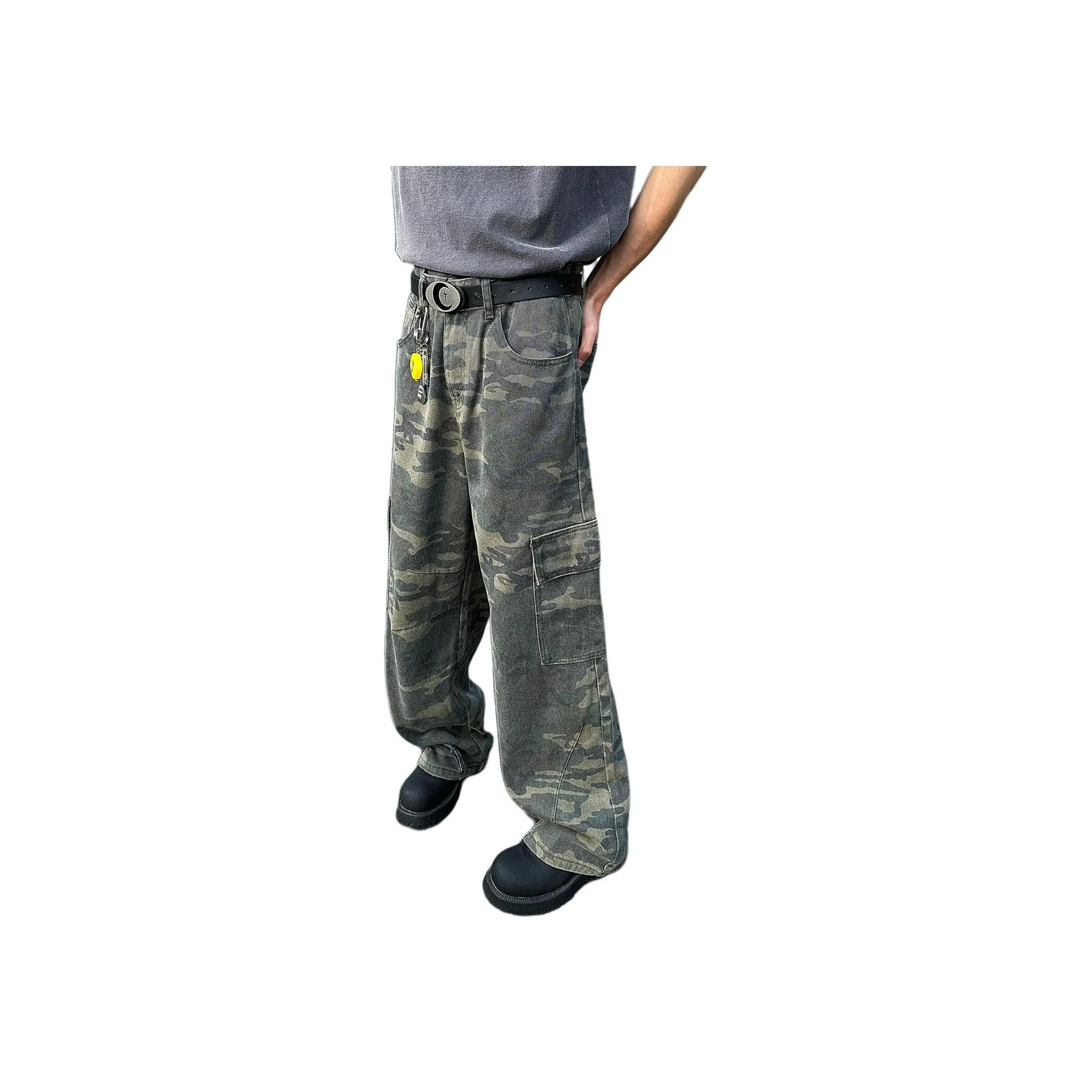 COMOWA Jeans Unisex Green Camouflage