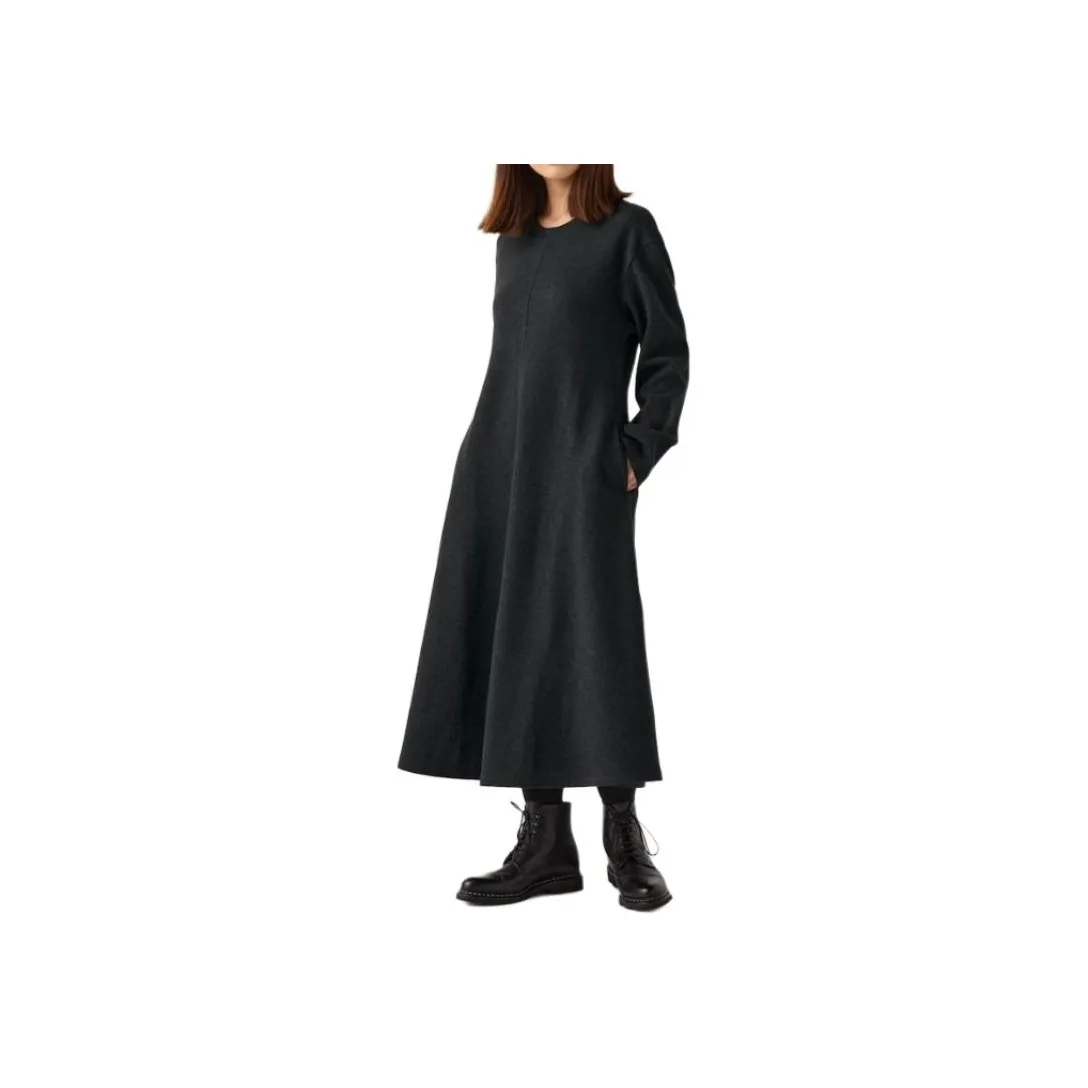 UNIQLO Long Sleeved Dress Women's Dark Gray