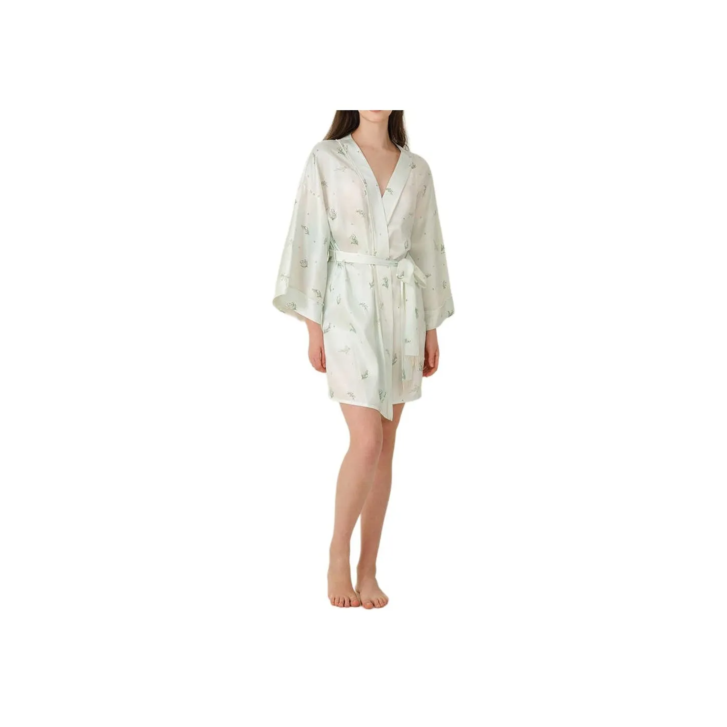 SILKY MIRACLE SS25 Pajama Robe Women's Light Cyan