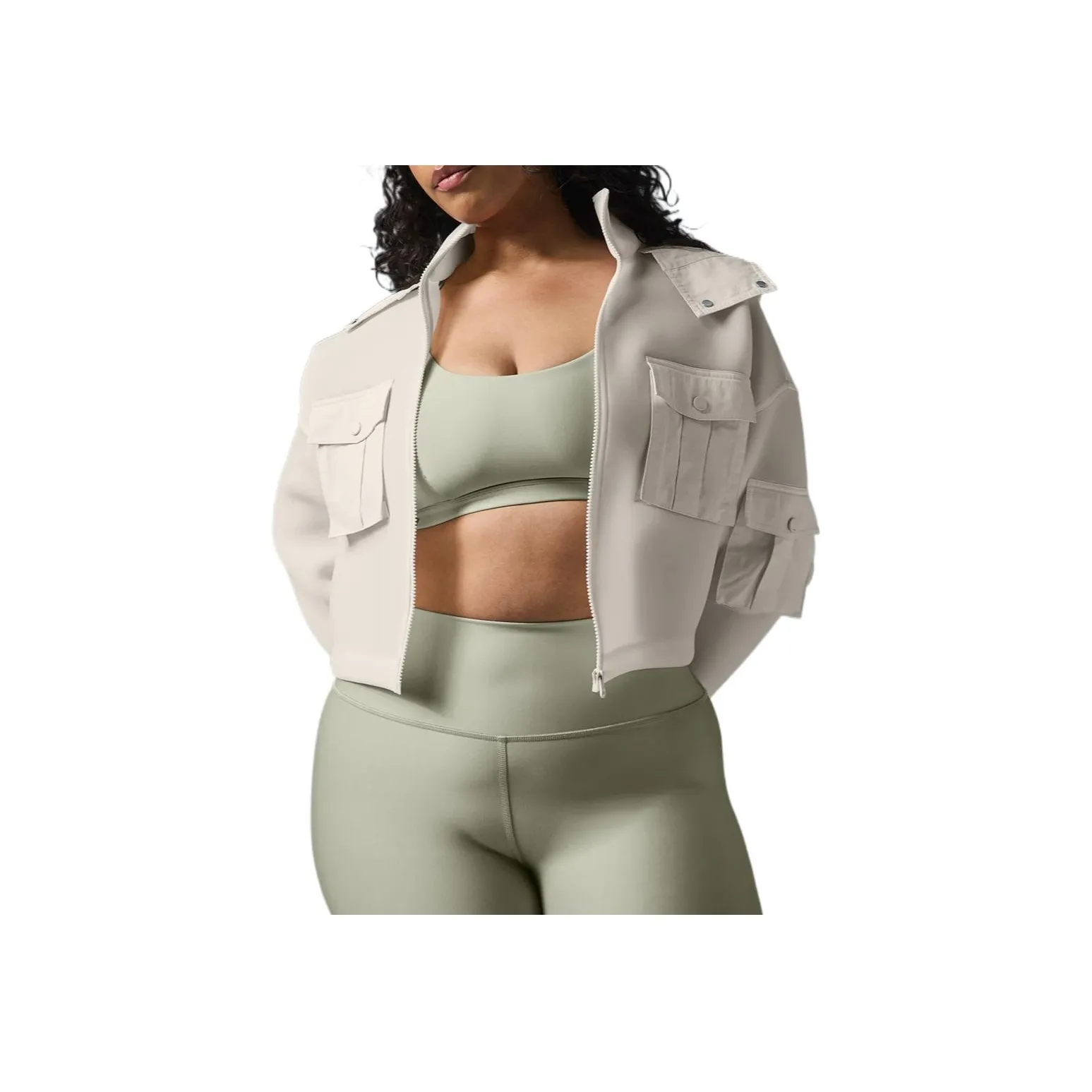 Alo Yoga Jackets Women's White Ivory