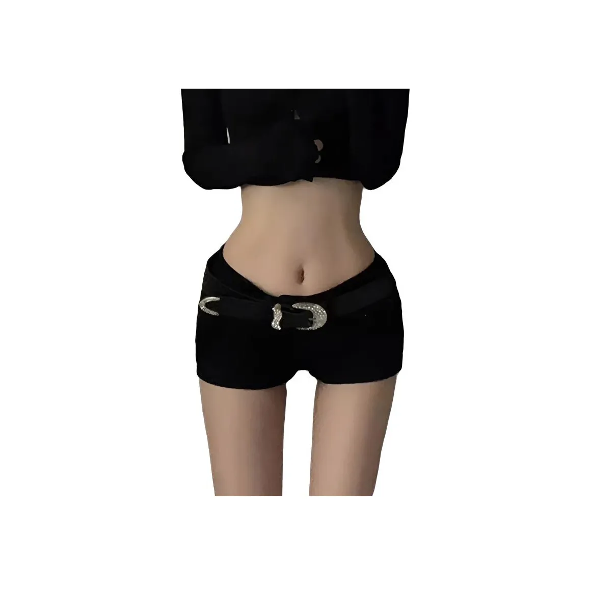 Черные женские джинсовые шорты