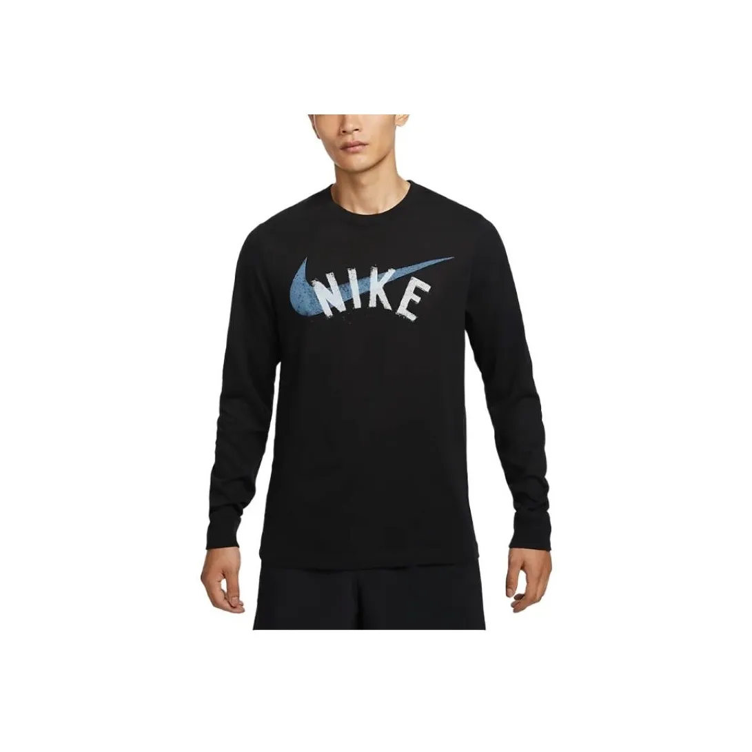 Nike Men's Dri FIT Long Sleeve Fitness T Shirt