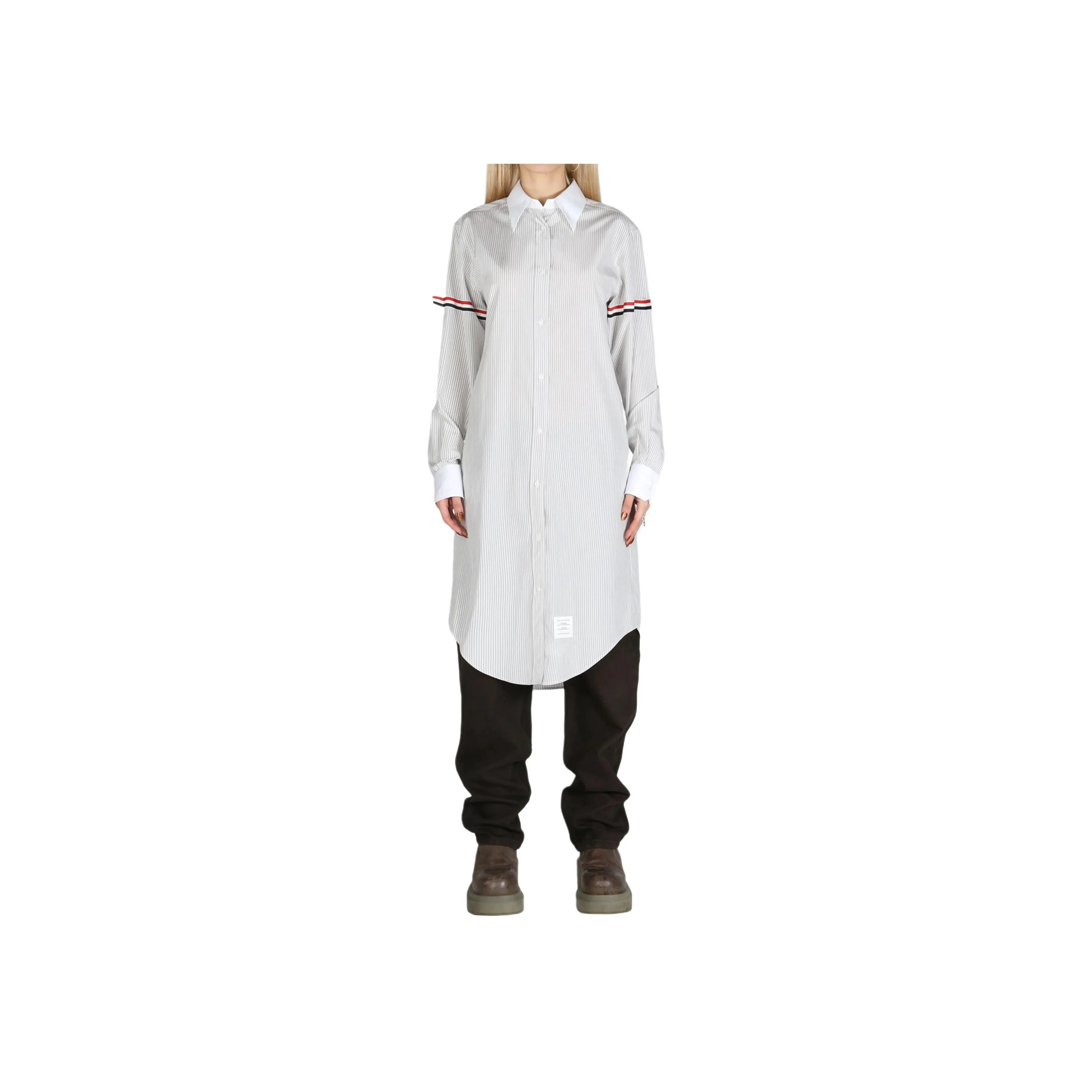 THOM BROWNE Striped Shirtdress