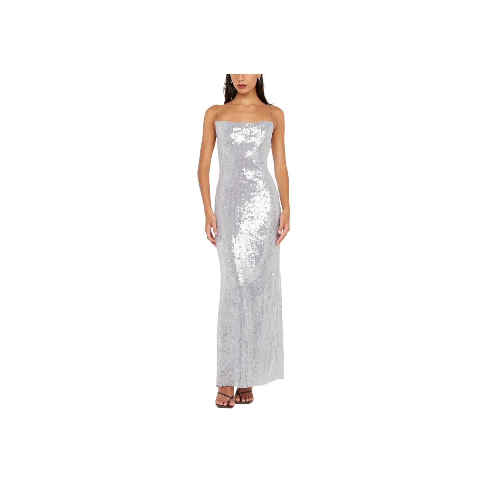 BEC+BRIDGE AISHYA MAXI DRESS Slip Dress Women's LILAC GREY/Light Purple Gray