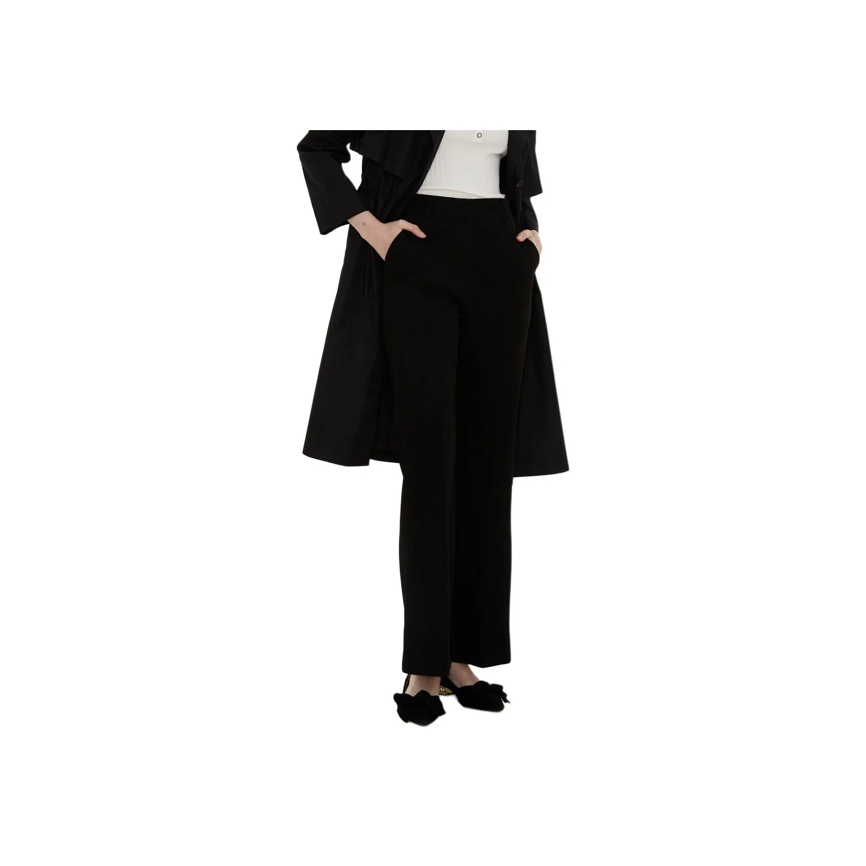 Caroline Черные Женские Костюмные Брюки