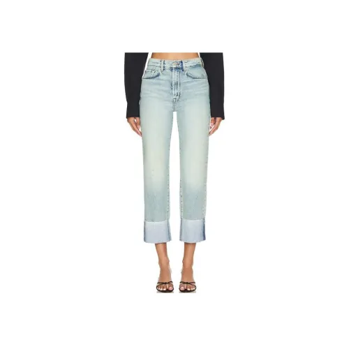 SEVEN FOR ALL MANKIND Женские джинсы синего цвета
