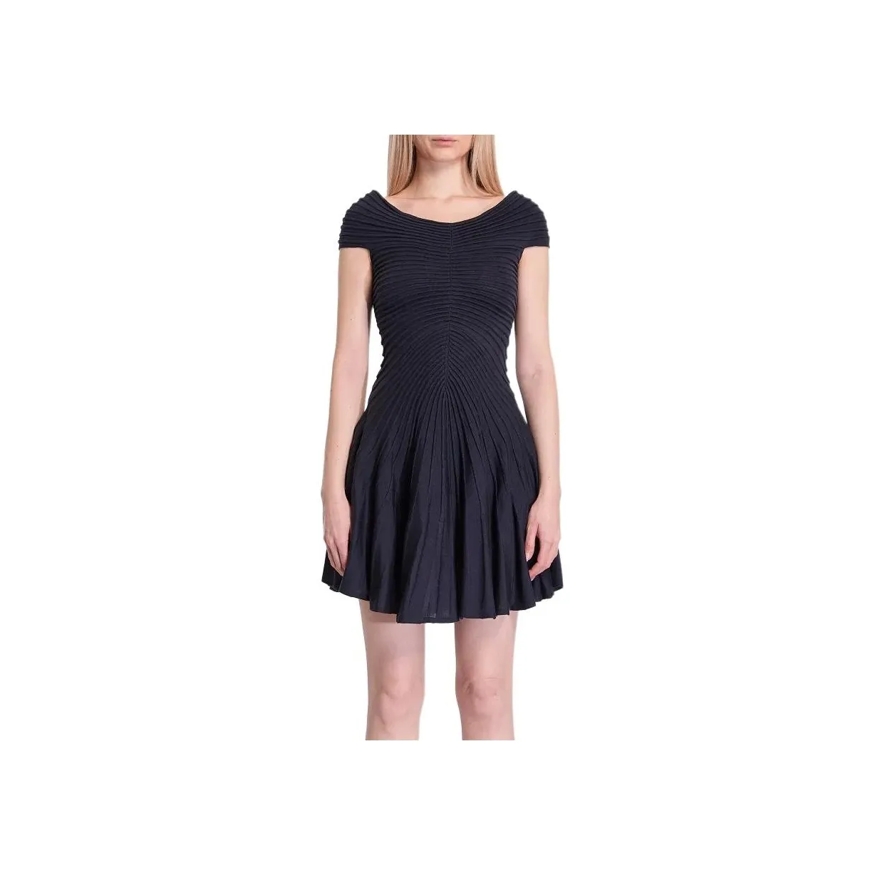 Alaïa V neck Mini Dress