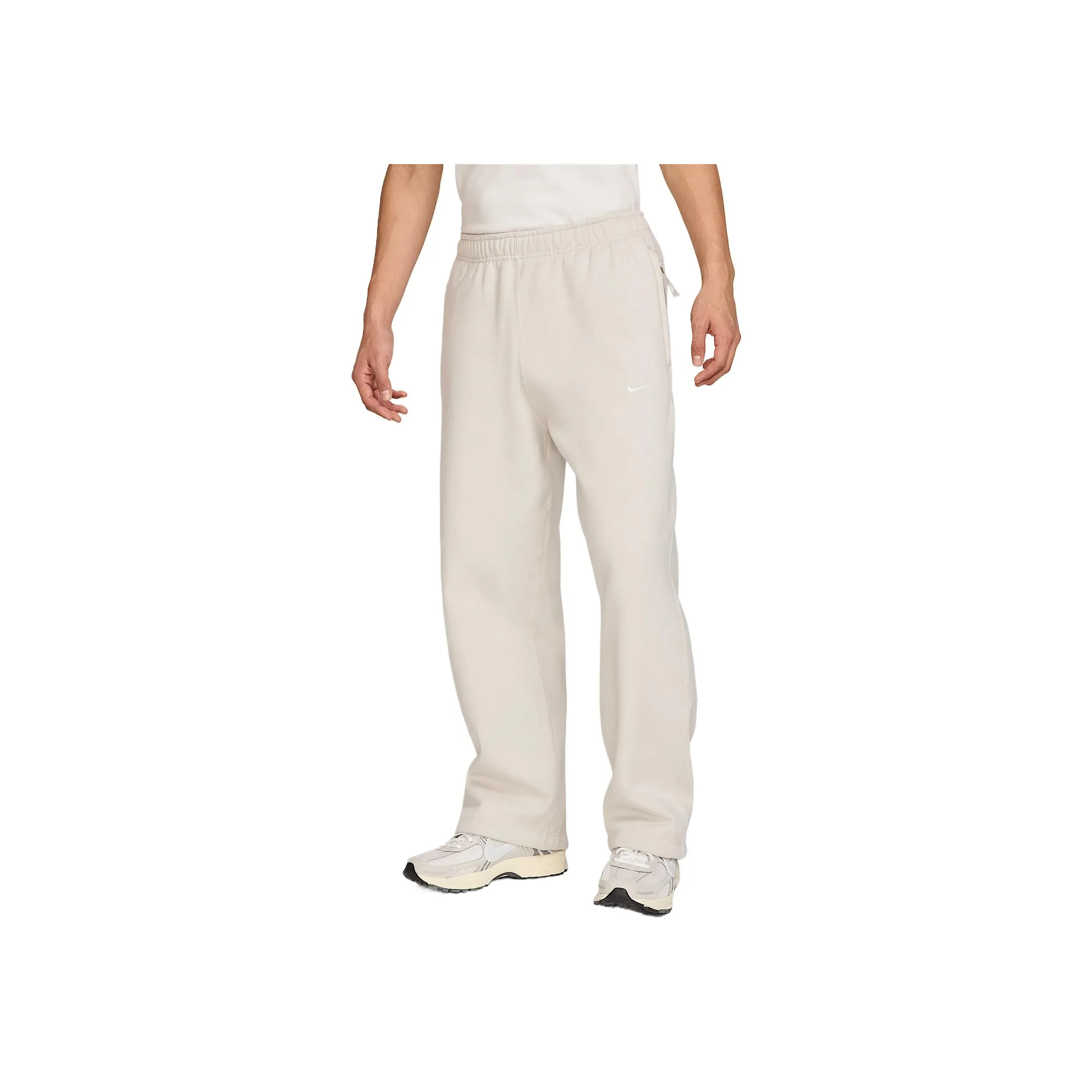 Nike Solo Swoosh Casual Pants Men's Light Bone/White