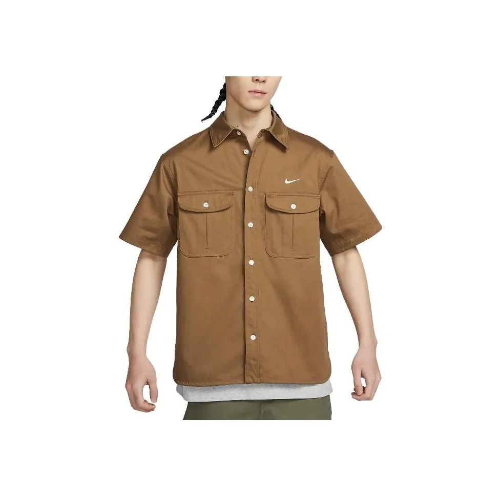 Nike T Shirts Unisex Brown