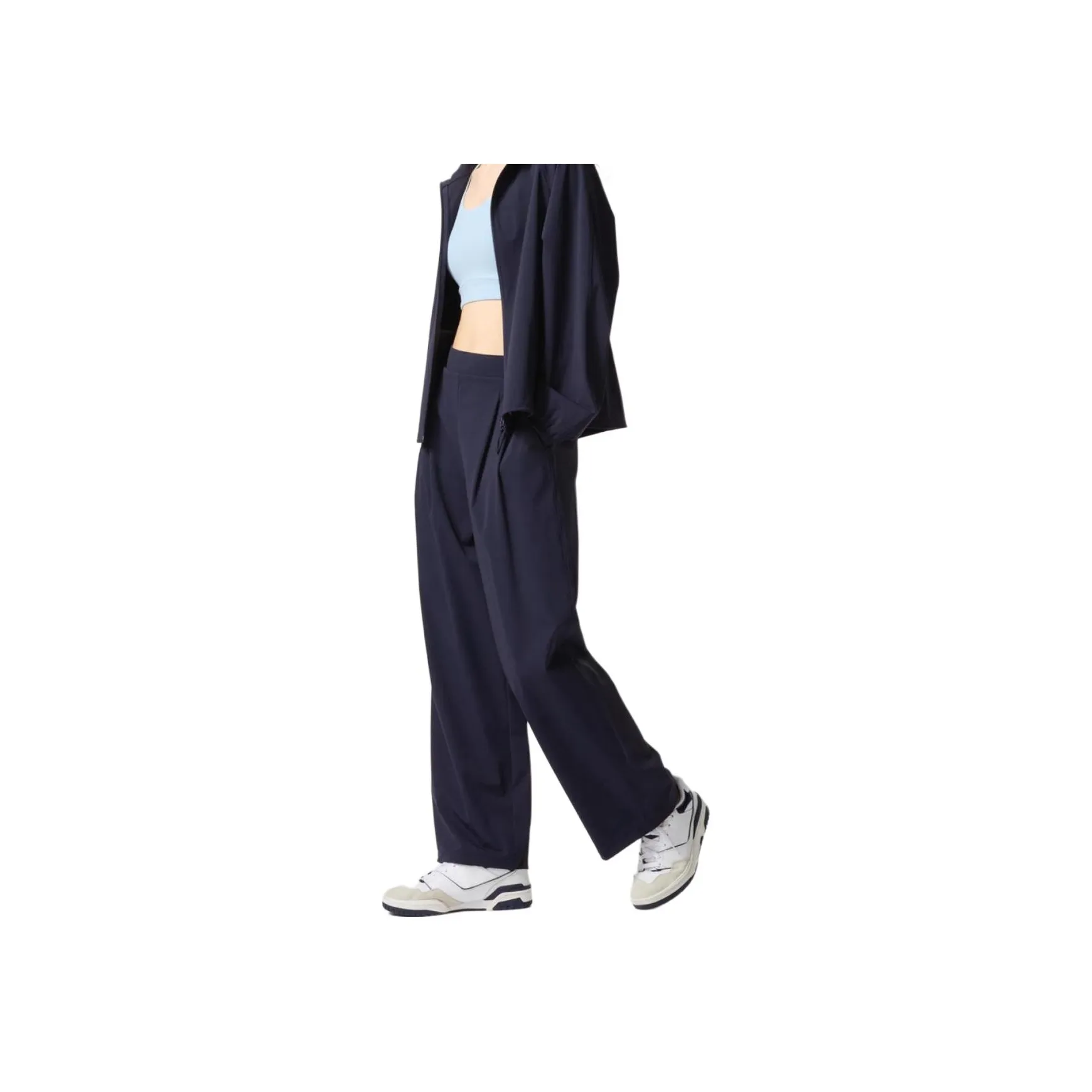 UNIQLO Повседневные брюки Женские Темно-синий