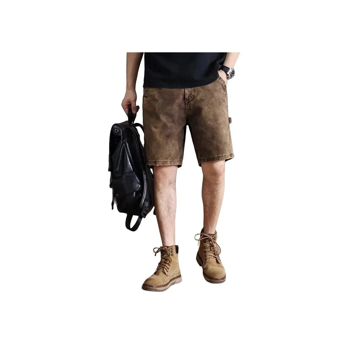 GEOGRE ALEX Коричневые Мужские Джинсовые Шорты