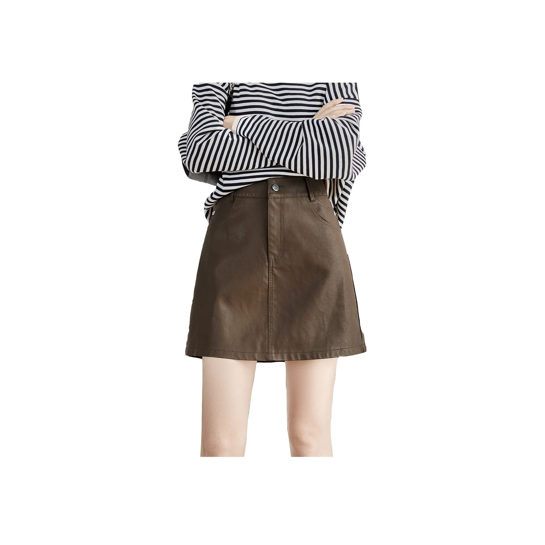 TOUCH Кожаные короткие юбки Женские