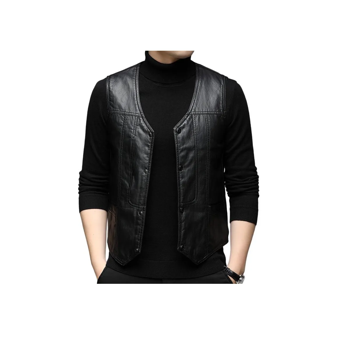 PIERRE CARDIN Мужские черные жилеты