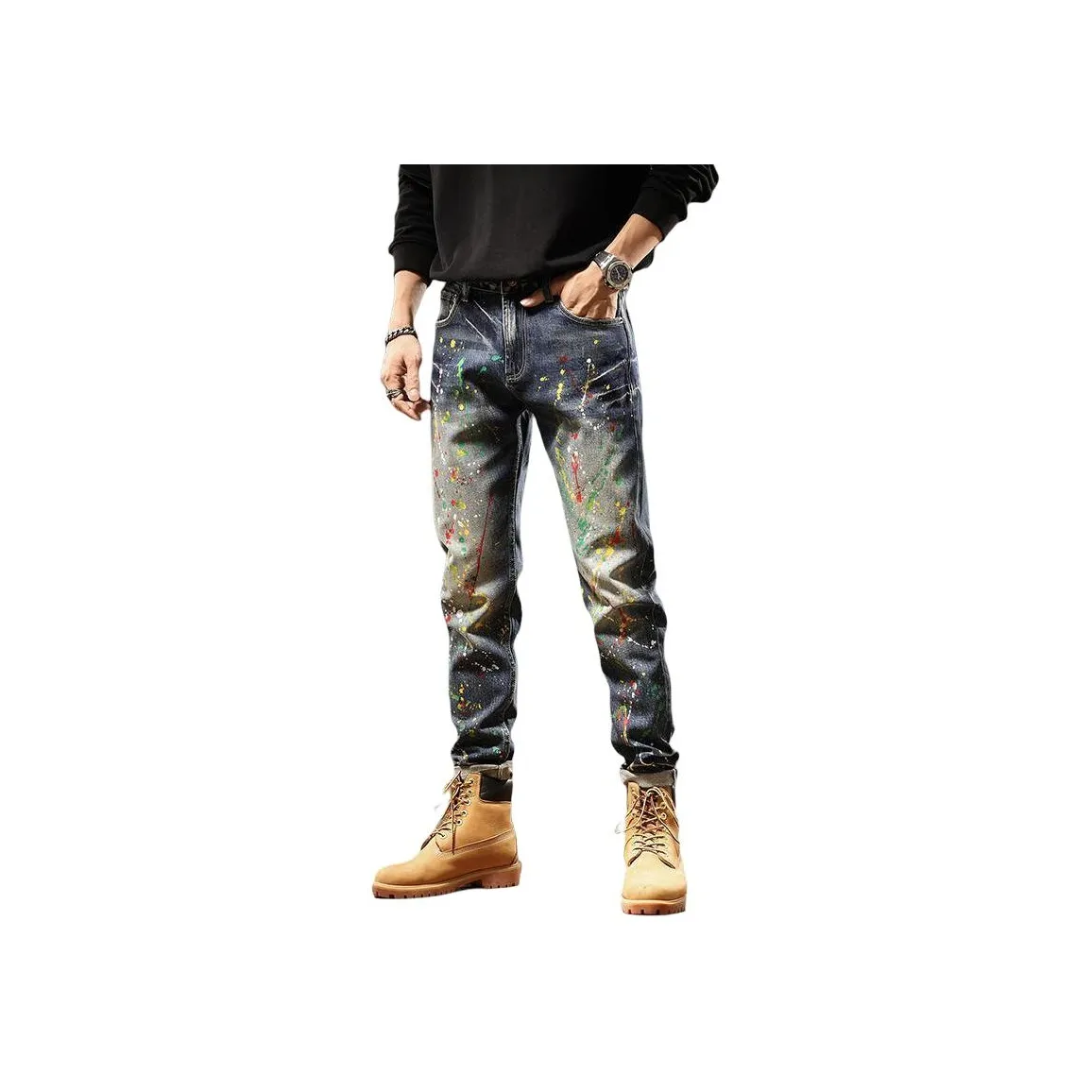 PWUE Синие Унисекс Джинсы