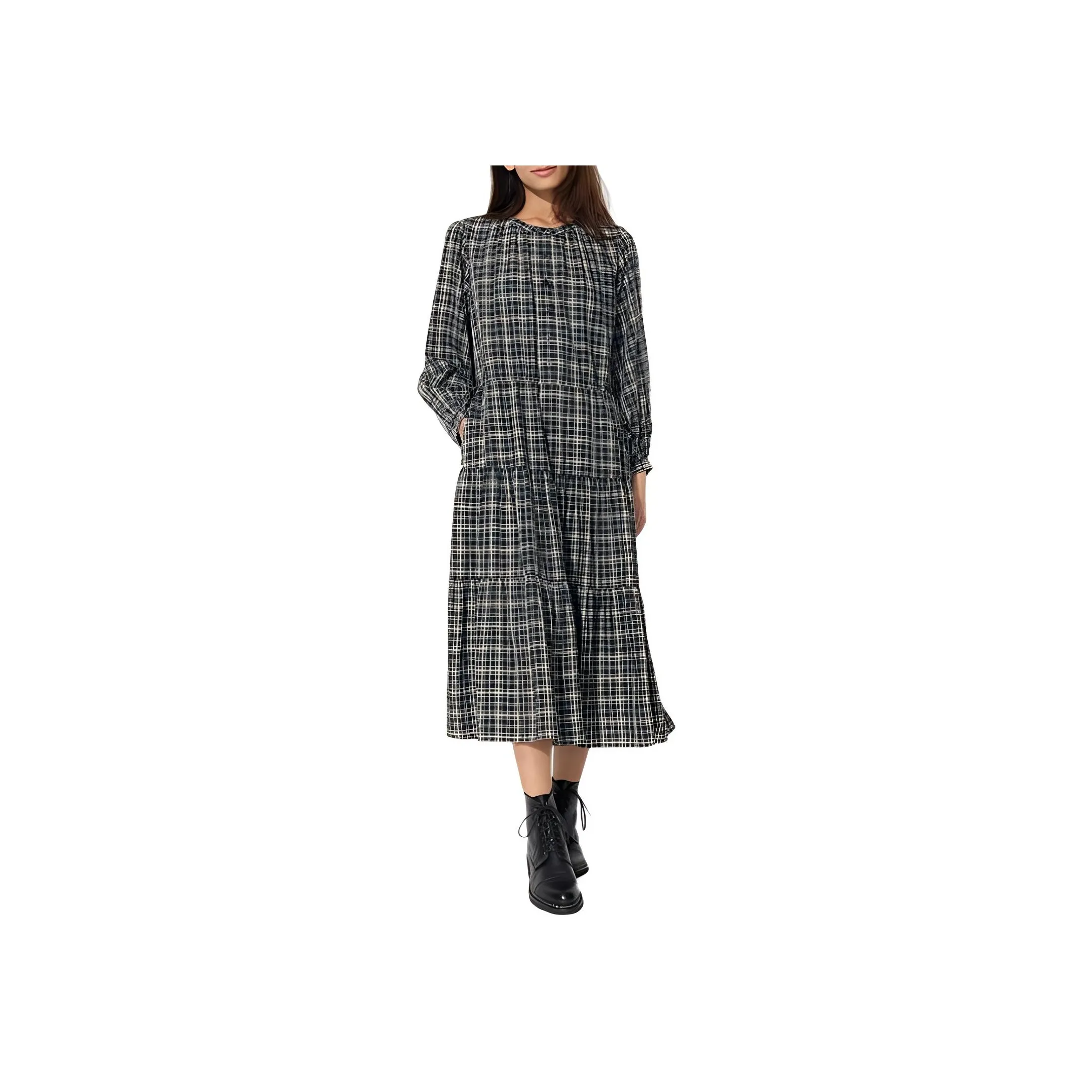 UNIQLO Long Sleeved Dress Women's Dark Gray