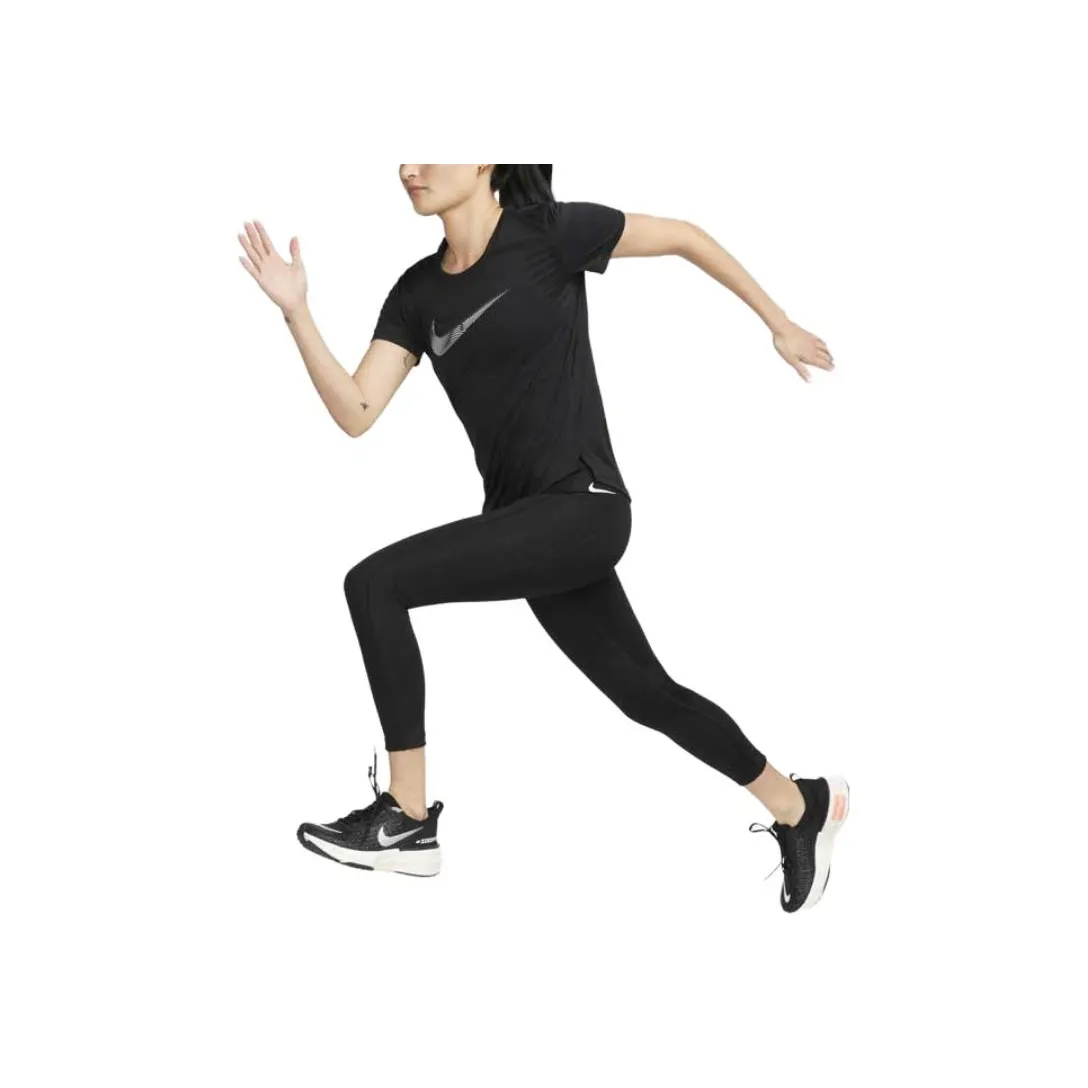 Nike Dri-FIT Swoosh Women's Short-Sleeve Running Top Black