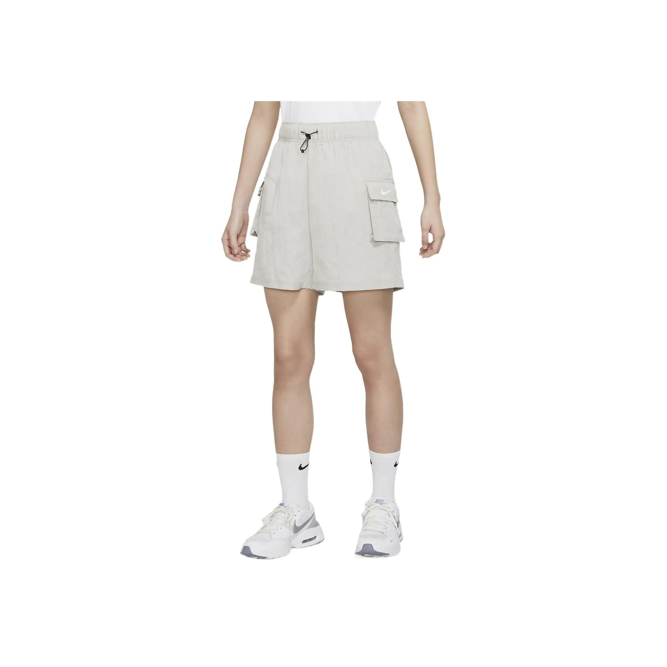 Nike Sportswear Essential Woven High-Rise Shorts Grey