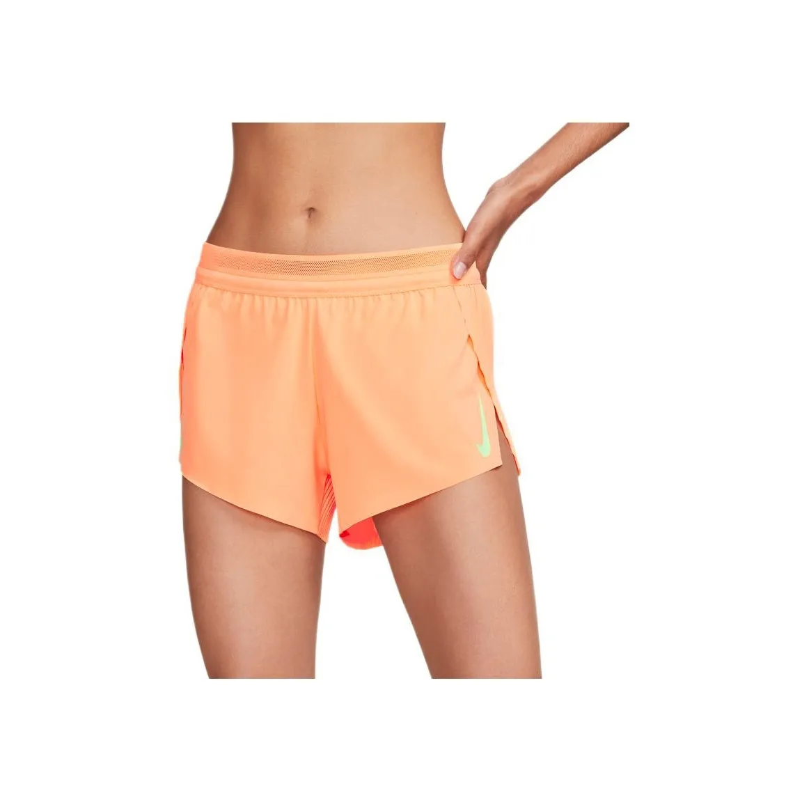 Nike Aero Swift Mid-Rise Fitness Women's Casual Shorts Orange