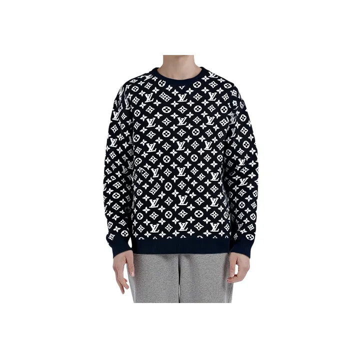 LOUIS VUITTON Lv Monogram Jacquard Crewneck