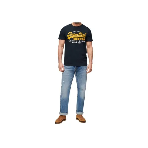 SUPERDRY Мужские рубашки цвета морской синь
