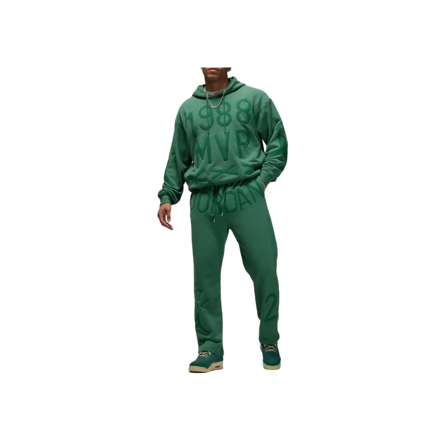 Jordan Nina Chanel Abney Co branded Edition Sweatshirts Men Green