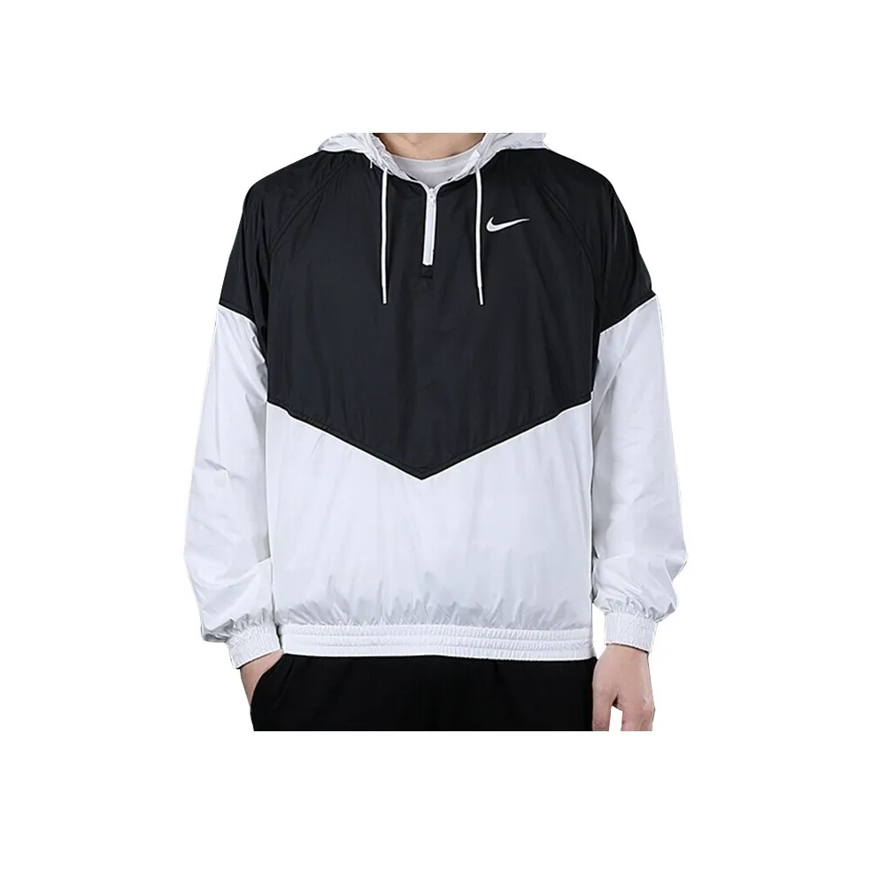 Nike Windbreaker Jackets Men's Black White