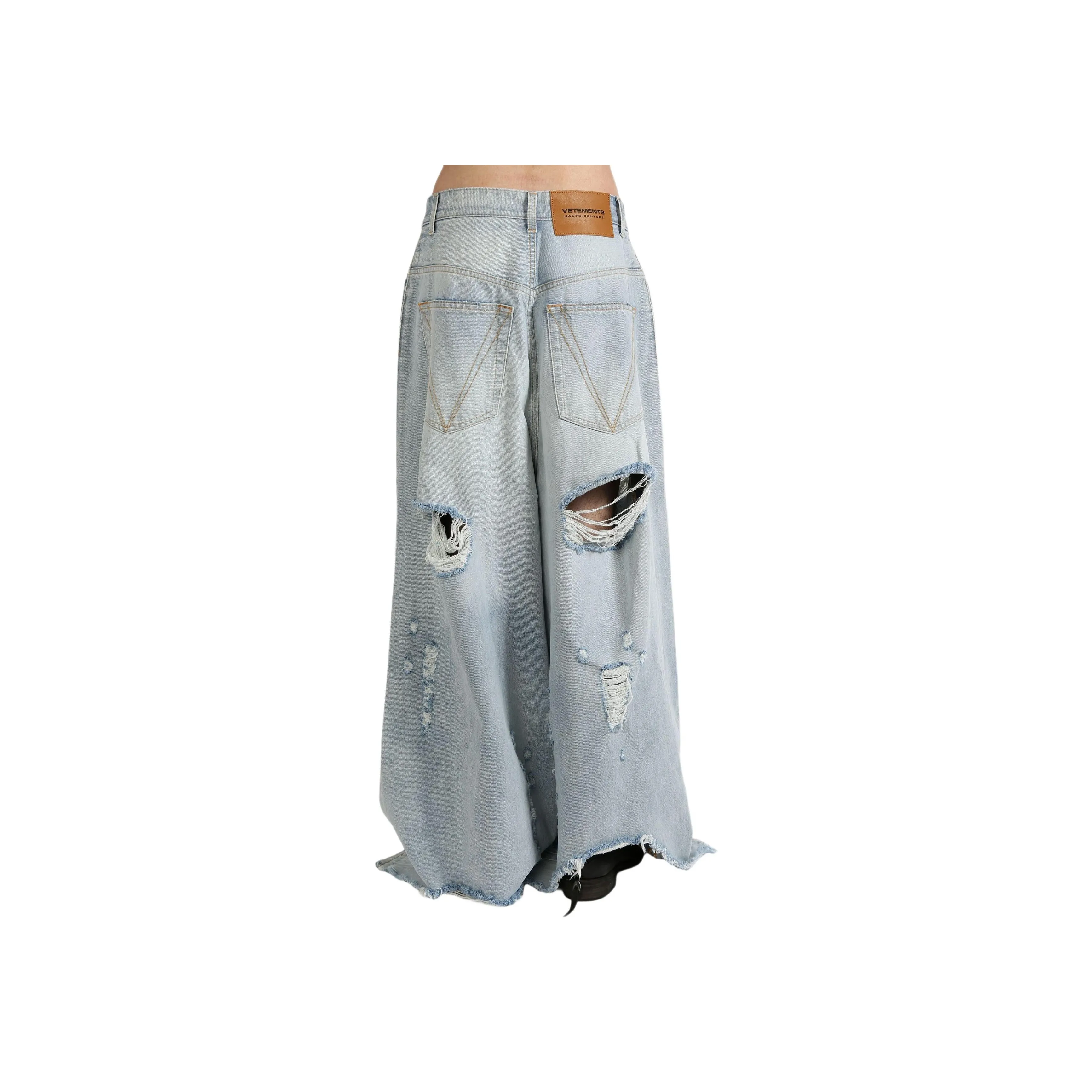 Vetements Ripped Big Shape Jeans