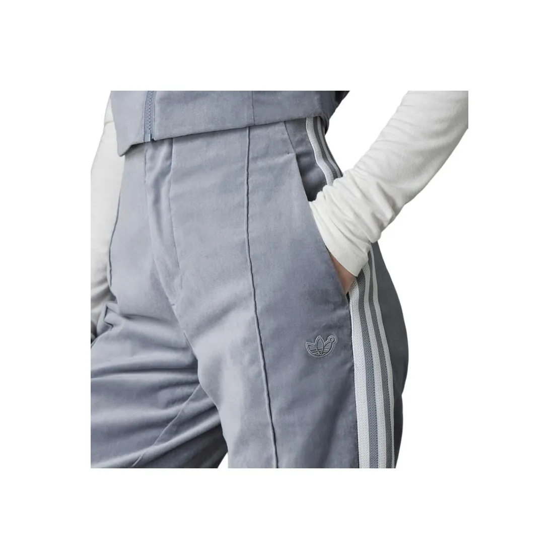 Adidas Originals Casual Pants International Version Women's Light Gray/Pink White