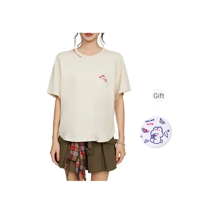EVPGB Set in Sleeve T Shirt Women's Apricot+Giveaway