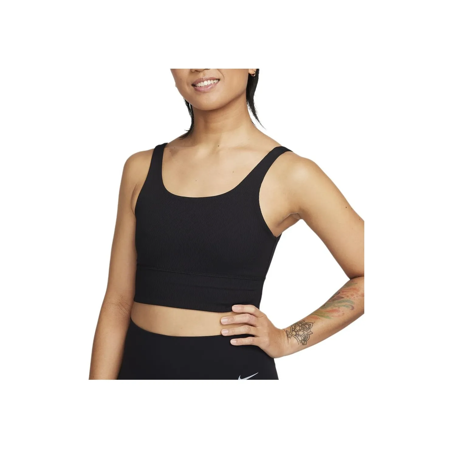 Nike Zenvy Rib Women's Light Support Non Padded Longline Sports Bra