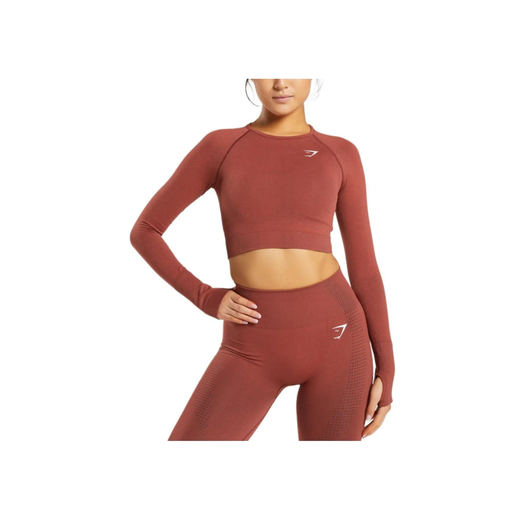 GYMSHARK T-рубашка Женская Кирпично-красный Marlstone