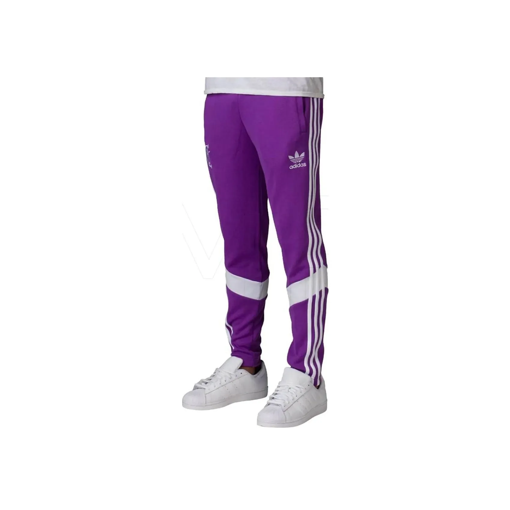 Adidas Originals REAL MADRID TRACK Knitted Sweatpants Men's Purple