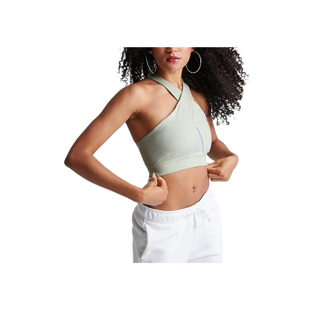 Nike Swoosh Medium Support Padded Wrap Sports Bra Sports Underwear Women's Sea Glass