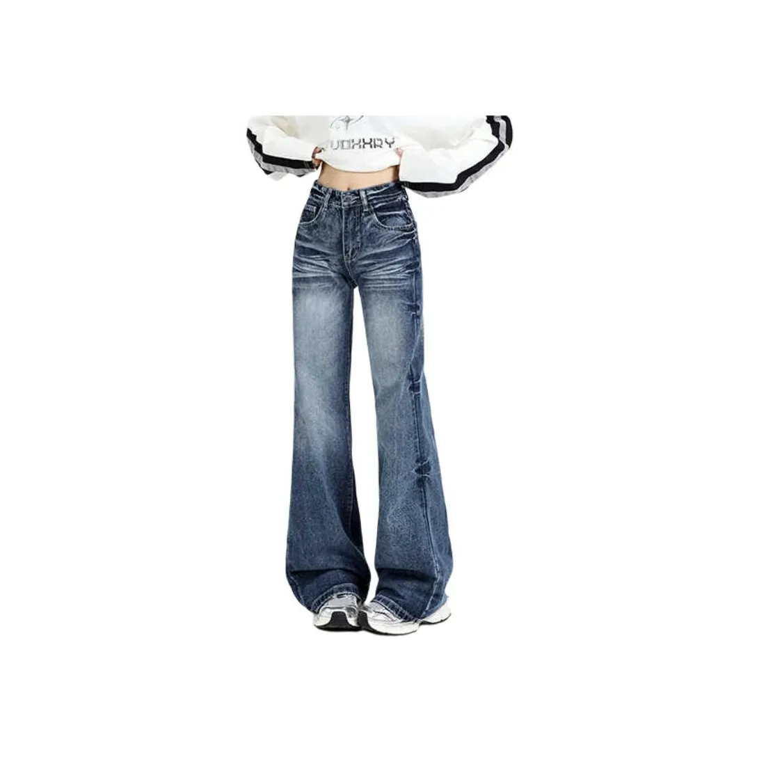 YINLEI Jeans Women's Vintage Blue