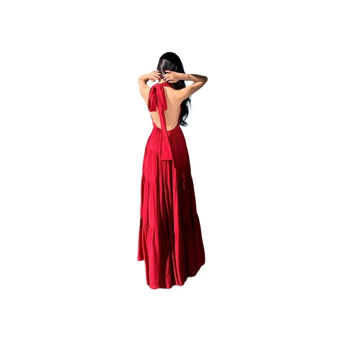 PLANE DRIFT Slip Dress Women's Red