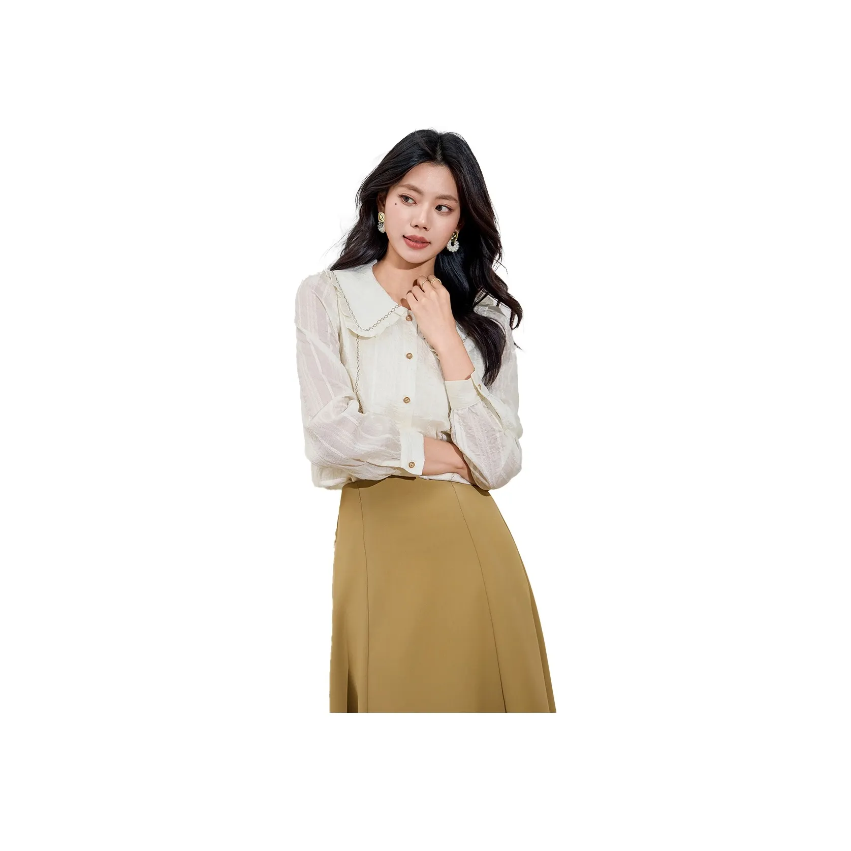 SMEN Shirts Women's Beige