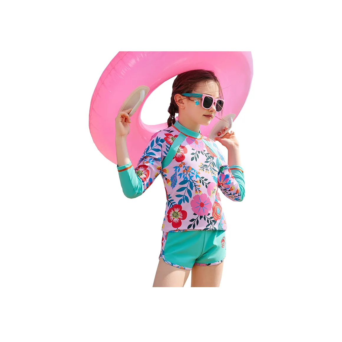 Детский купальник многоцветный для детей в возрасте 3-7 лет